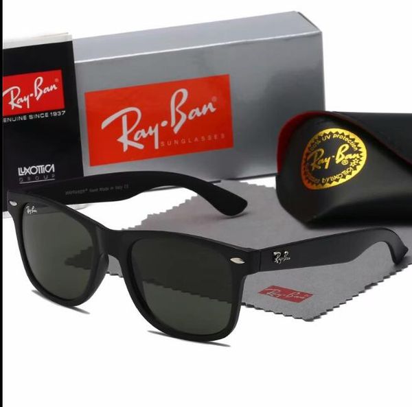 

2019 ray brand sunglasses vintage pilot wayfarer sun glasses bans uv400 men women ben glass bain lenses with case, White;black