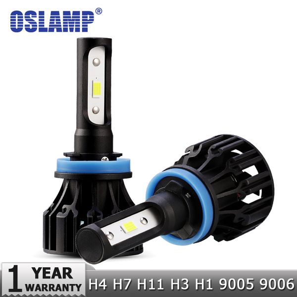 

oslamp 72w cob chips h4 h7 led car headlight bulbs h11 h1 h3 9005 9006 hi-lo beam 8000lm 6500k auto headlamp led light dc12v 24v