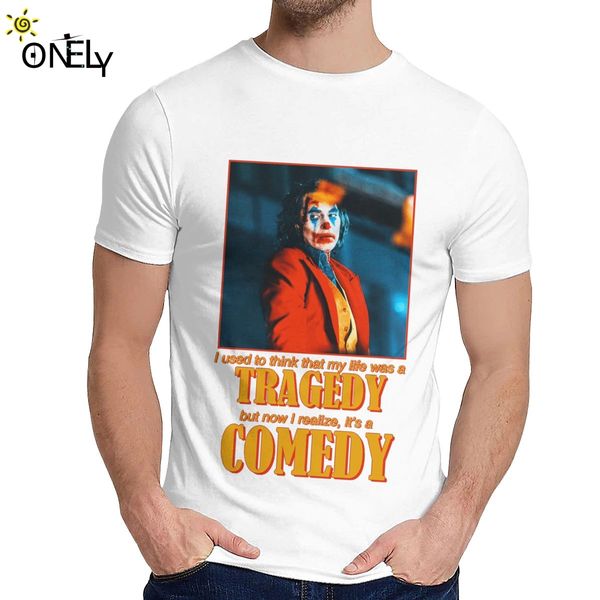 

2019 joaquin phoenix's joker t shirt for slim natural cotton tee shirt fashion crewneck