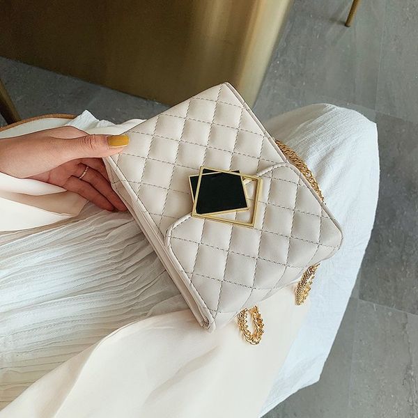 

2020 casual woman handbag women bags designer gold chain female messenger bag girls party shoulder bag
