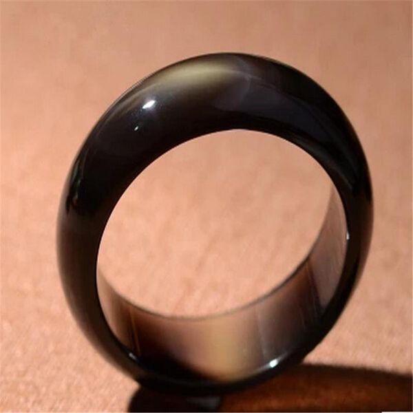

new arrival genuine obsidian black natural stone fashion women lady crystal bangles inner diameter 59mm