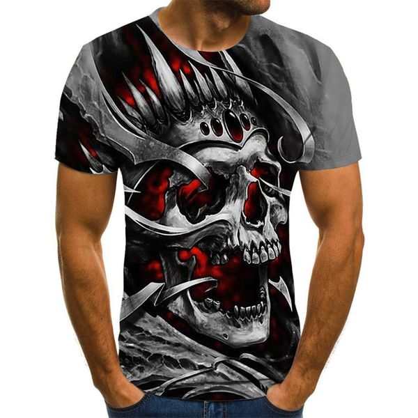 

skull grim reaper 3dt-shirts punk style boy clothing summer street wear 3d print shirts hippie kawaii oversized men clothing