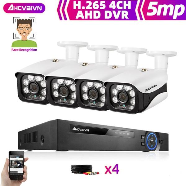 

systems video surveillance kit 1080p 5mp hd dvr 4ch cctv system for home 4 security camera 2000tvl outdoor