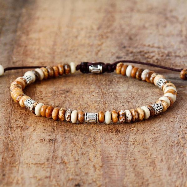 

men women bracelet disc shape japser friendship bracelets fashion punk bracelet lovers jewelry gifts y200918, Black