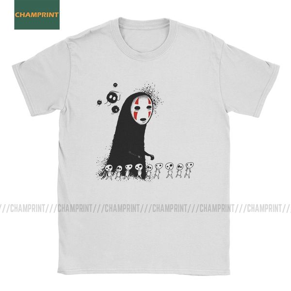 

studio ghibli the spirits soot kodama no face susuwatar spirited away t shirt men cotton t-shirt tees short sleeve plus size