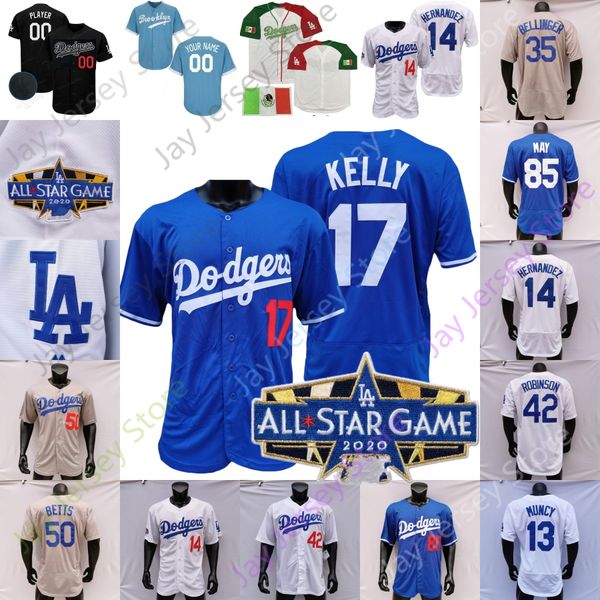 

los angeles jersey walker buehler clayton kershaw will smith hernandez corey seager justin turner bellinger jackie robinson mookie betts, Blue;black