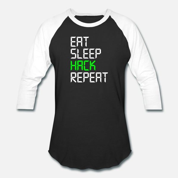 

eat sleep hack repeat it nerd programmer t shirt men customized 100% cotton crew neck standard graphic basic summer style slim shirt