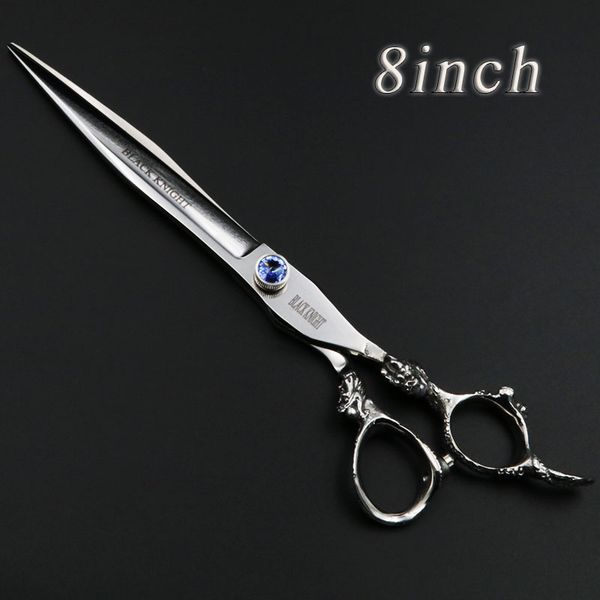 

black knight 8 inch professional hair cutting scissors hairdressing barber pet dog grooming shears dragon head handle