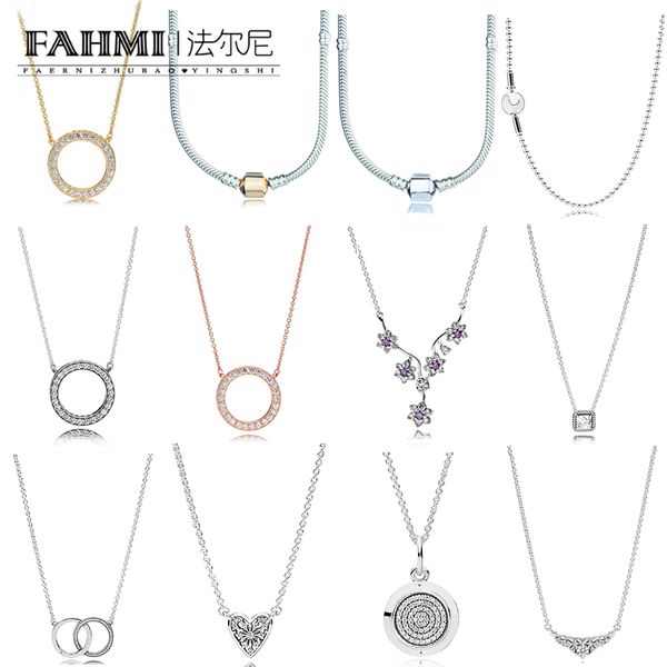

fahmi 100% 925 sterling silver charm fairytale tiara necklace timeless elegance necklace hearts of winter collier necklace essence