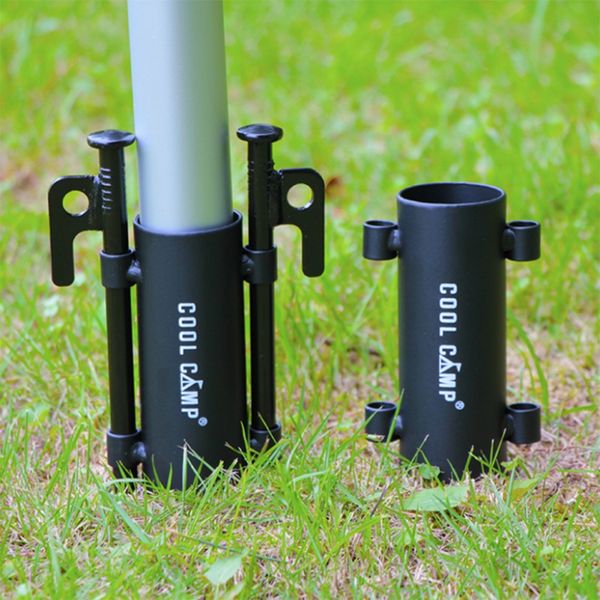 

outdoor camping canopy pole holder tent awning pole fixation pipe camp nail holder