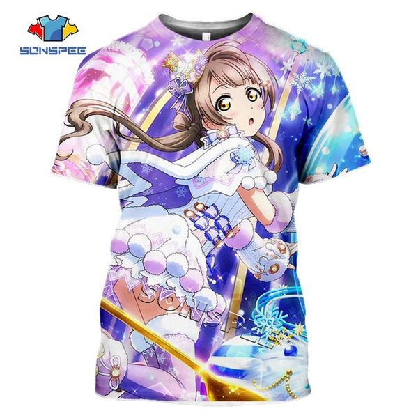 

summer anime girl love live printed 3d print shirts harajuku harajuku harajuku men clothing
