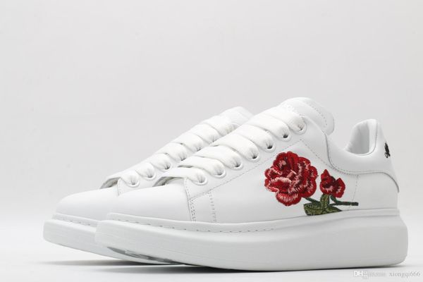 

2020 men's and women's fashion thick-soled shoes, fashionable wild luxury designer couple models, multi-color fashion pri, Red;white