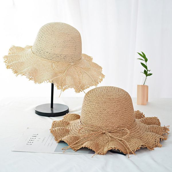 

wide brim hats fashion casual temperament cap women comfortable sunscreen vintage personality wild travel outdoor beach sun hat, Blue;gray