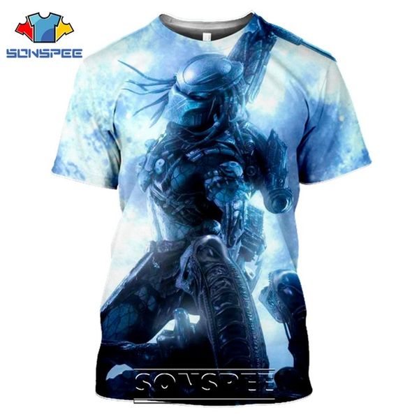 

predator aliens movie 3d print shirts anime kawaii funny men clothing