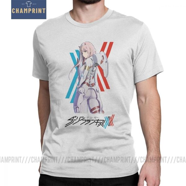 

darling in the franxx 02 t-shirts zero two pilot suit man's t shirt stylish 100% cotton short sleeves tee shirt normal