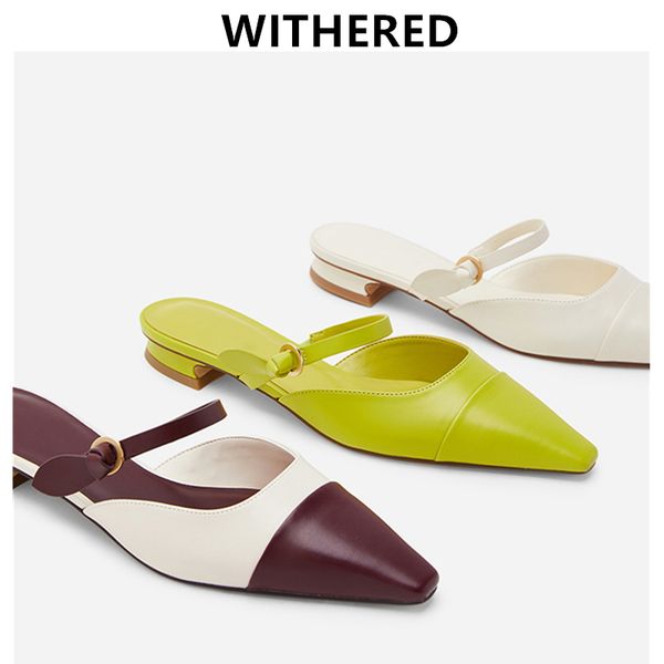 

withered women shoes women sandals flat shoes england style fashion blogger cusp 2020 summer mules sandals woman, Black
