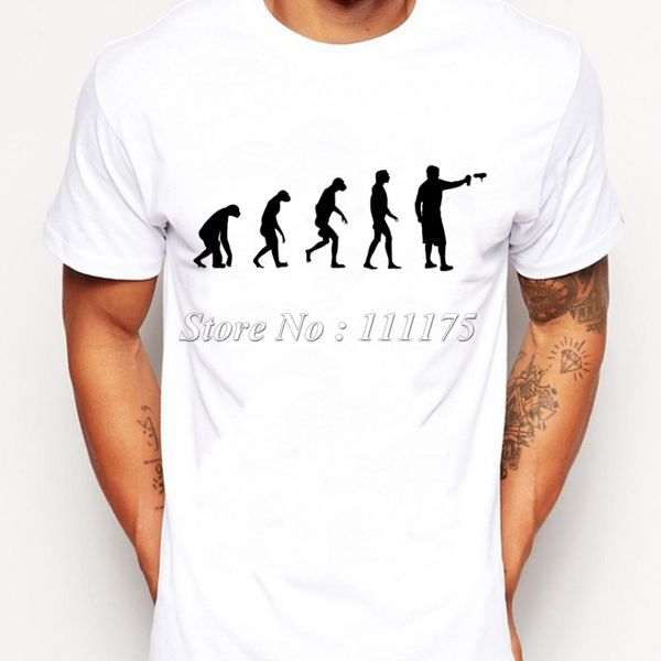 

2019 новые мужчины моды эволюция граффити дизайн футболки новизна evolution tops gentleman специально отпечатанные с коротким рукавом тройни