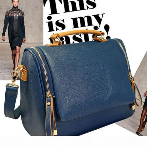 

2015 new korean version of the british crown double pull fashion portable shoulder bag messenger bag retro handbags