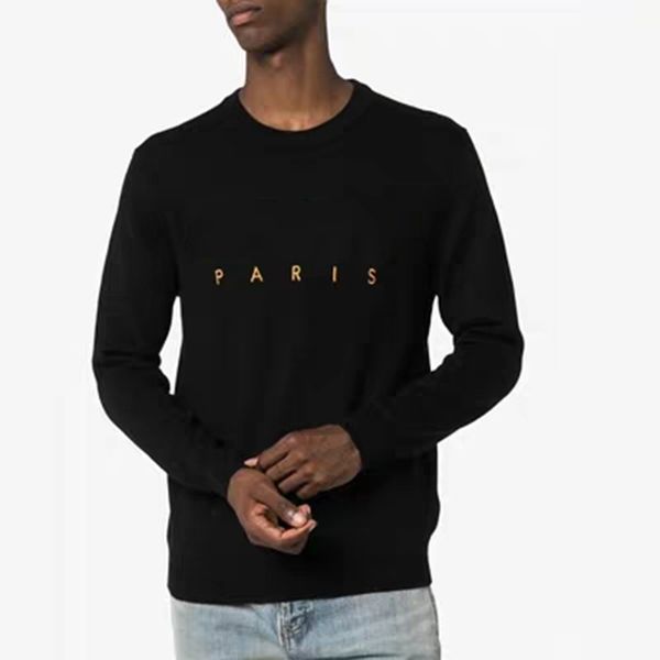 

Luxury Mens Designer Sweaters Hoodies Mens Casual Round Neck Long Sleeve Sweaters Mens Designer High Quality Sweatshirt Black Size M-2XL