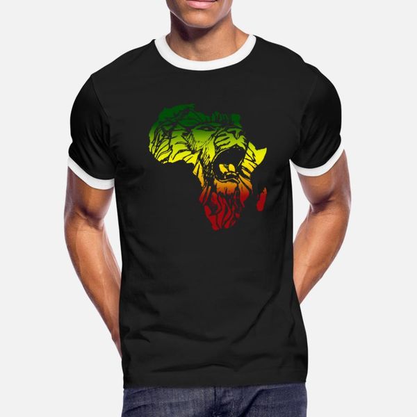 

african lion africa reggae music rasta jamaica t shirt men character short sleeve s-xxxl anti-wrinkle new fashion summer style shirt