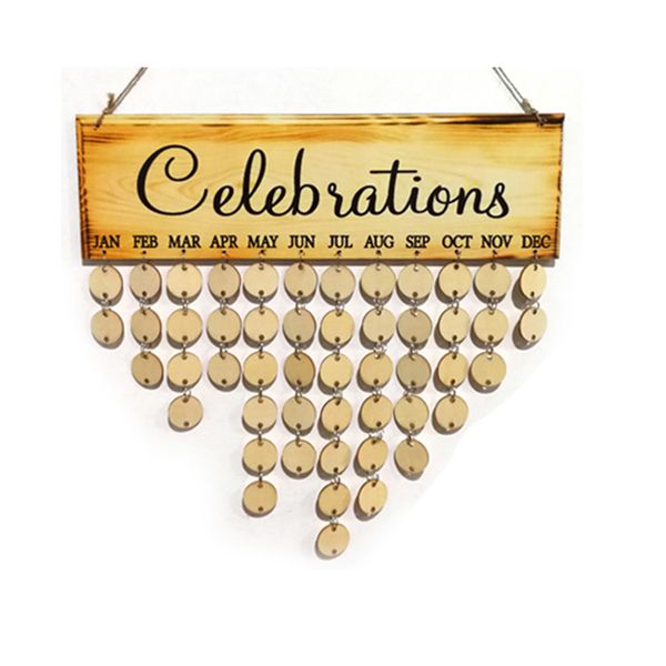 

reminder hanging plaque handmade crafts birthday calendar decoration party wood