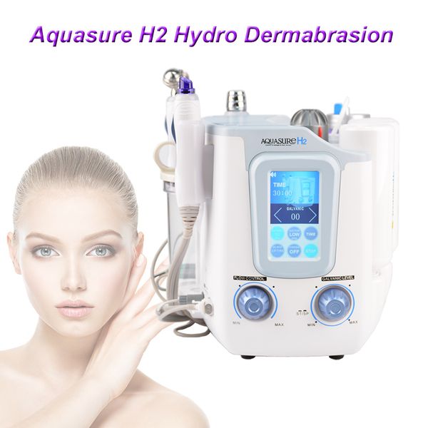 3 em 1 profissional Coréia H2 O2 Oxigênio Hidrogênio Facial Máquina De Limpeza Profunda Aqua Peel Hydra Jato De Água Rejuvenescimento Beleza Dispositivo