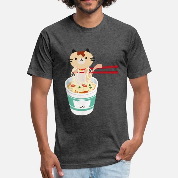 

cute kawaii cat питание мгновенные ramen лапша bowl тенниска мужчины создают хлопок размер s-3xl новизна сумасшедшая дышащий весна уникальна
