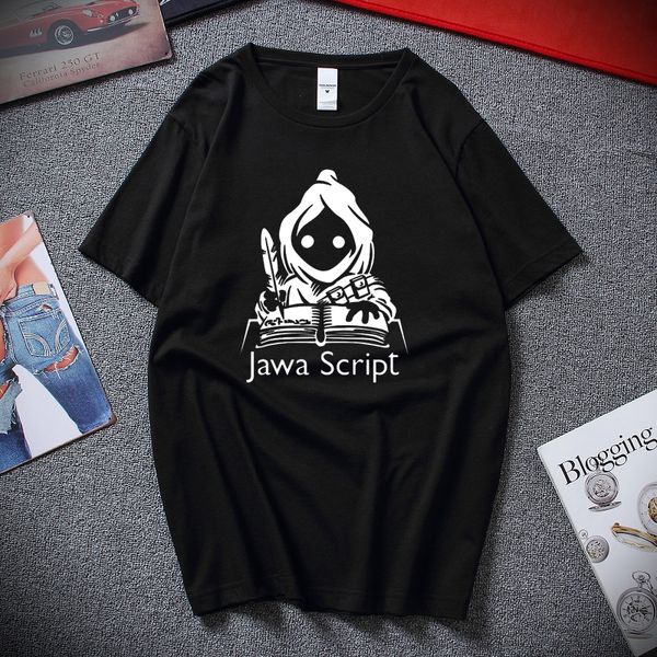 

men's t shirt 100% cotton javascript coder programmer developer jawa script funny sayings gift tee