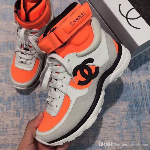 

новая мода платформы обувь квартиры повседневная обувь скейтборд письмо высокой верхней мужчин и женщин, работающих спортивной обуви футбол, Black