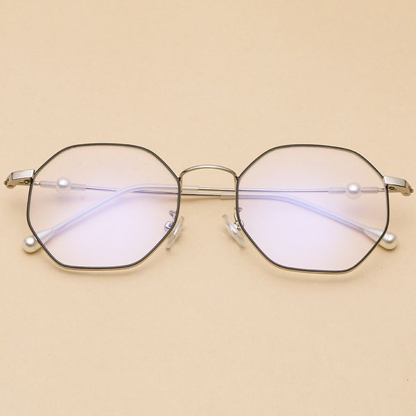

woman pearl eyeglasses frame vintage spectacle prescription glasses frame myopia presbyopia eyeglasses fashion oculos de grau, Black
