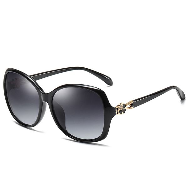 

women's fashion polarized sunglasses, four-leaf clover pearl paste driving sunglasses womens sunglasses brand designer, White;black
