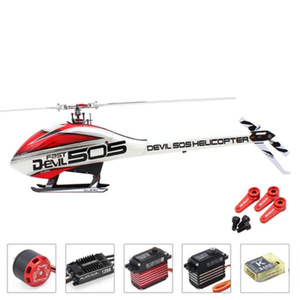 

drones alzrc - devil 505 fast fbl super combo rc helicopter with mini k-bar v2 3-axle gyro system digital metal servo