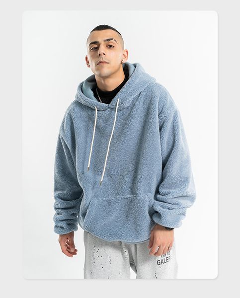 

in 2020, new fashion brand men's men's sweater and hoodie are popular in solid color, Black