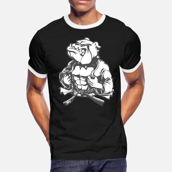 

bjj bulldog brazilian jiu jitsu t shirt men knitted tee shirt s-xxxl kawaii fitness new style summer leisure shirt