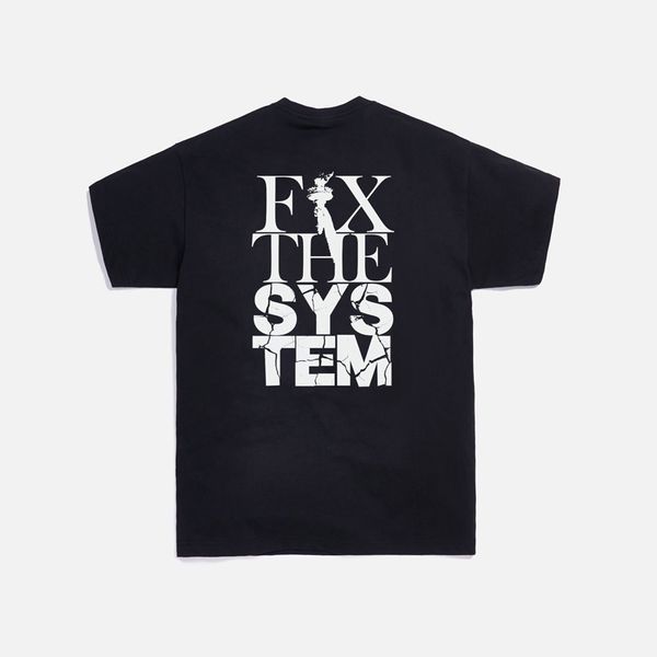 

20ss kt fix the system tee printed men women tee breathable t-shirt casual summer short sleeves high street fashion hflstx536, White;black