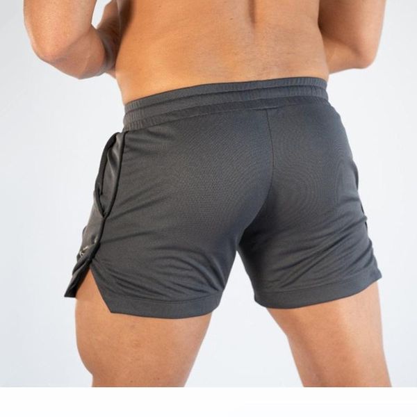

men bodybuilding shorts joggers gyms fitness crossfit workout sportswear bottoms male casual quick dry beach short pants, White;black