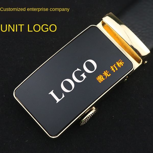 

custom logo belt lettering belt buckle man automatic buckle custom company logo leather head private diy, Black;brown