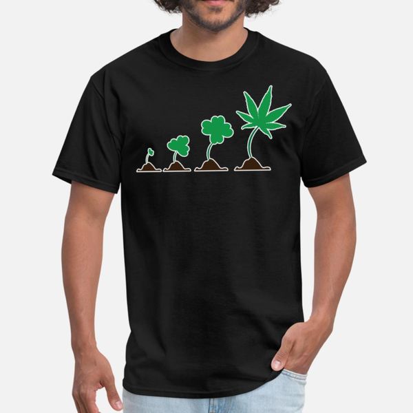 

420 st patricks day shamrocks evolution of luck t shirt men print cotton o neck normal famous comfortable spring trend shirt