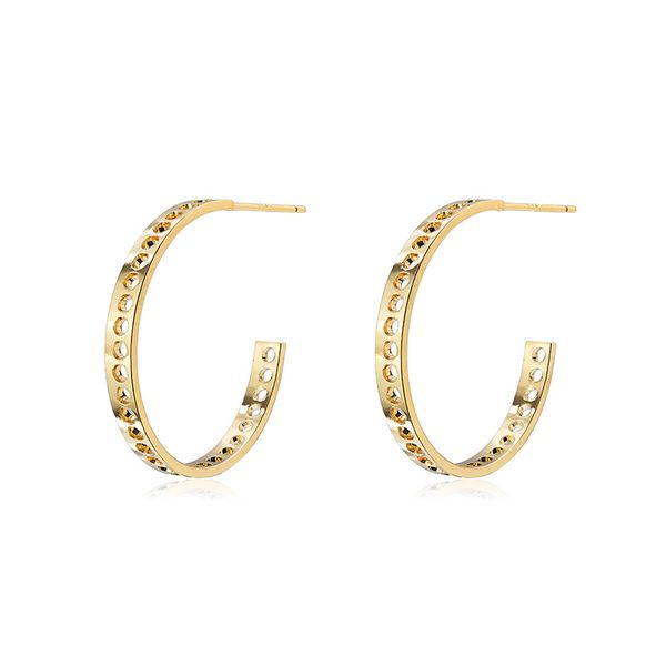 

20pcs circle 30mm 24k gold color brass round circle earrings loop stud earrings jewelry findings accessories, Blue;slivery