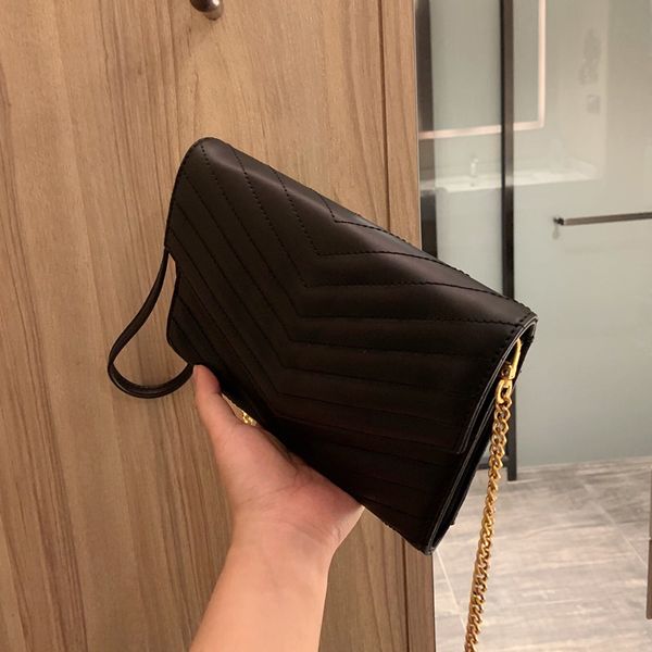 

2020 brand fashion brand women bag stripes genuine leather messenger bag designer chain shoulder crossbody bag women handbag wholesale