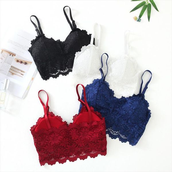 

fashion lace bralette tube bandeau summer women lace bra tanks crop hsj88, White