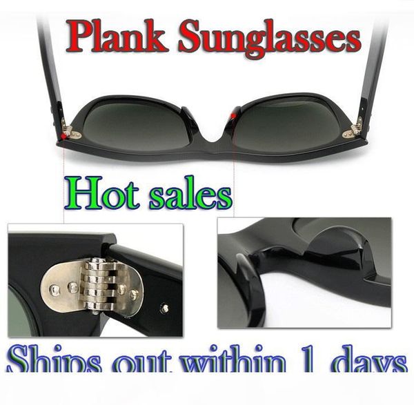 

plank glasses black sunglasses glass metal hinge sunglasses mens sunglasses classic womens glasses sun glasses 5 colour, White;black