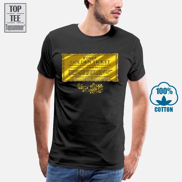

willy wonka and the chocolate factory golden ticket licensed t shirt