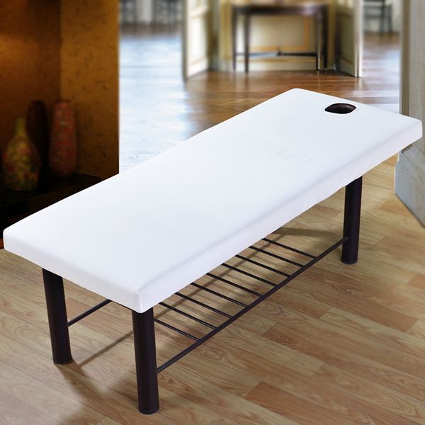 

massage bed sheet solid couch forepart hole polyester elastic all-round wrap