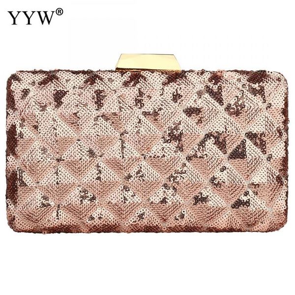 

gold wedding evening bridal bridesmaid clutch purse zinc alloy sequined clutch bag for women wedding party shining cocktail bag