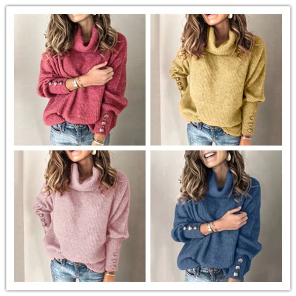 

2020 осень зима женщины свитер с длинным рукавом вязать свитер tops вскользь сплошные цвета одежды плюс размер s-5xl ly827, White