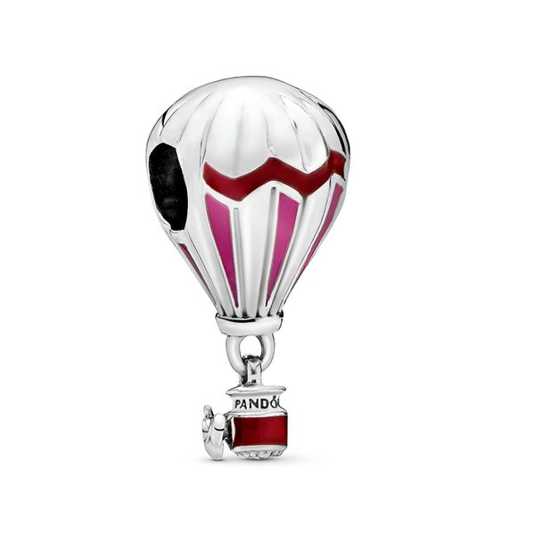 

authentic ale 925 sterling silver red air balloon travel charm beads fashion designer charms for diy jewelry making pandora bracelets, Black