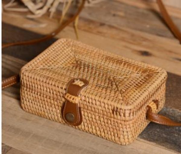 

марочных моды женщины дама плечо сумка твердой молния небольшой мини кроссбодите мешок andmade ротанг