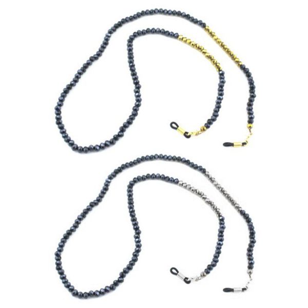 

glasses chain anti fall geometric beads gold silver for reading glasses lanyard fashion party rope strap necklace crystal bead