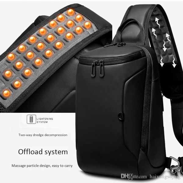 

waterproof men chest student tablet shoulder bag leisure cross body sling usb charger school travel satchel bags kids outdoor handbag
